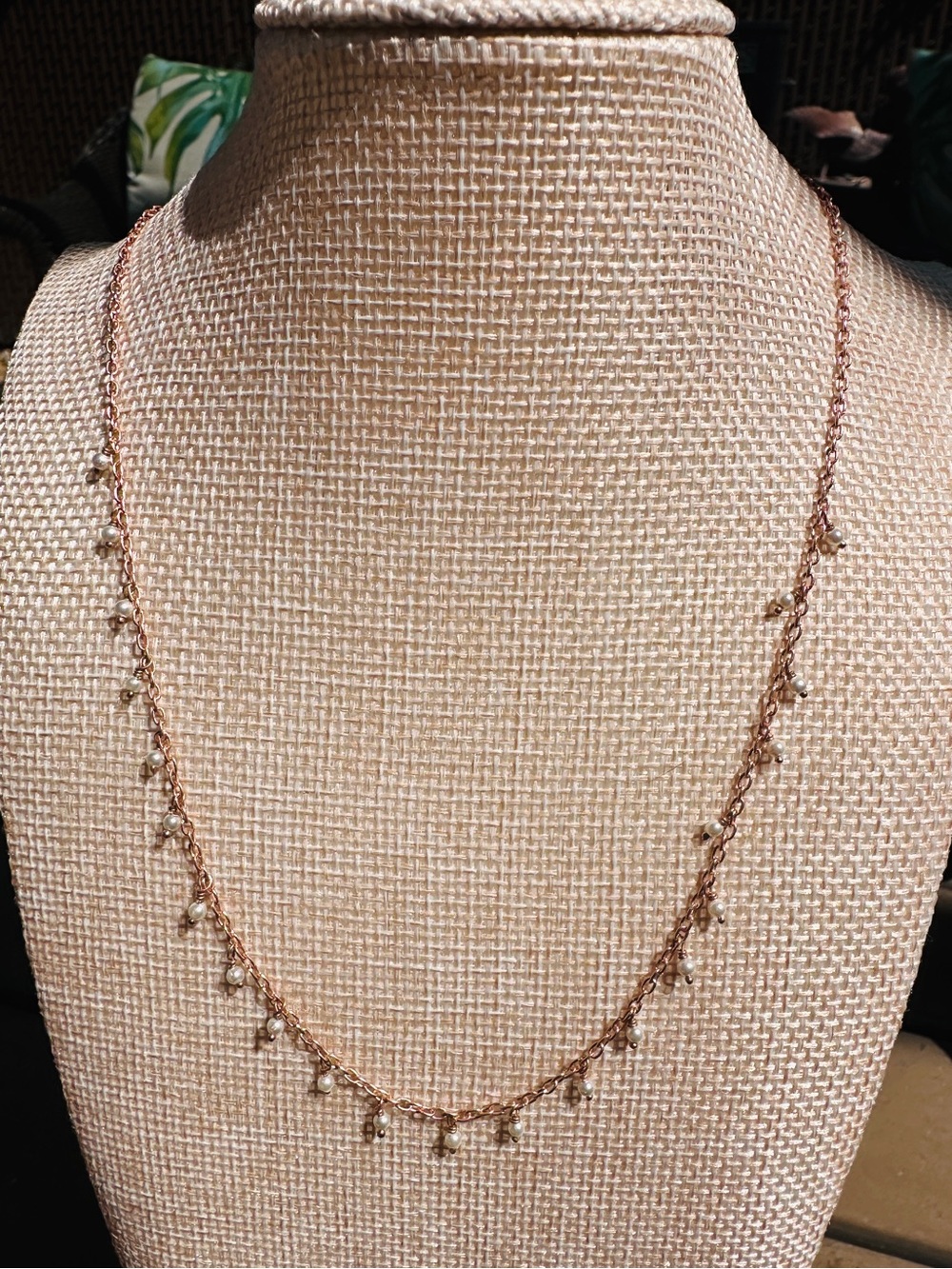 Pura Vida Rose Gold Pearl Drop Necklace